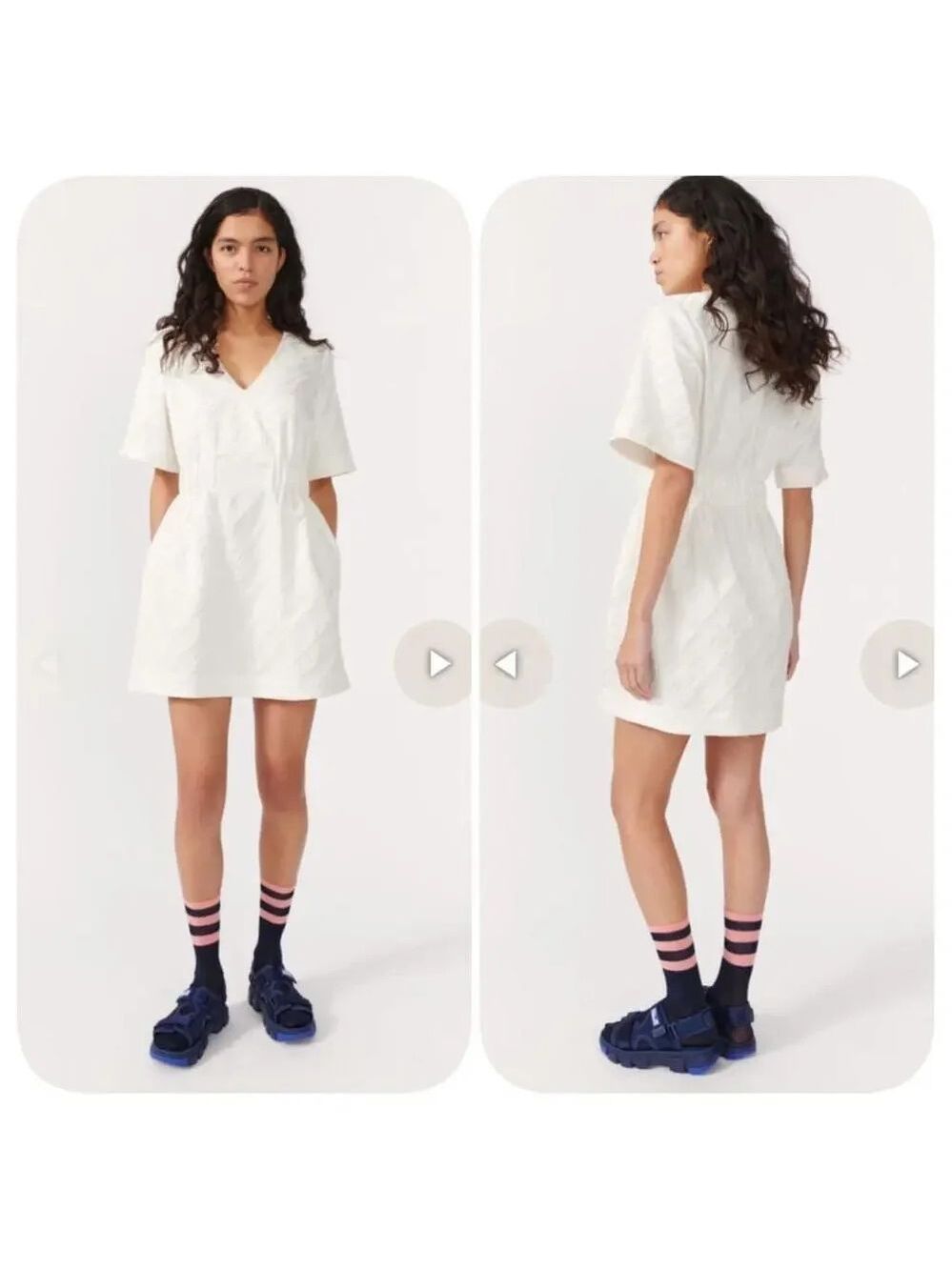 NWOT Baum und Pferdgarten White Creased Dress Size 36 us 4